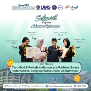 Read more about the article Luar Biasa! Mahasiswa Keperawatan Peroleh Two Gold Medals Dalam Acara Paduan Suara “International Soegijapranata Choral Competition”