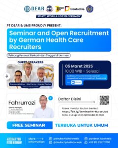 Read more about the article Informasi Seminar dan Open Recruitment by German Health Care Recruiters