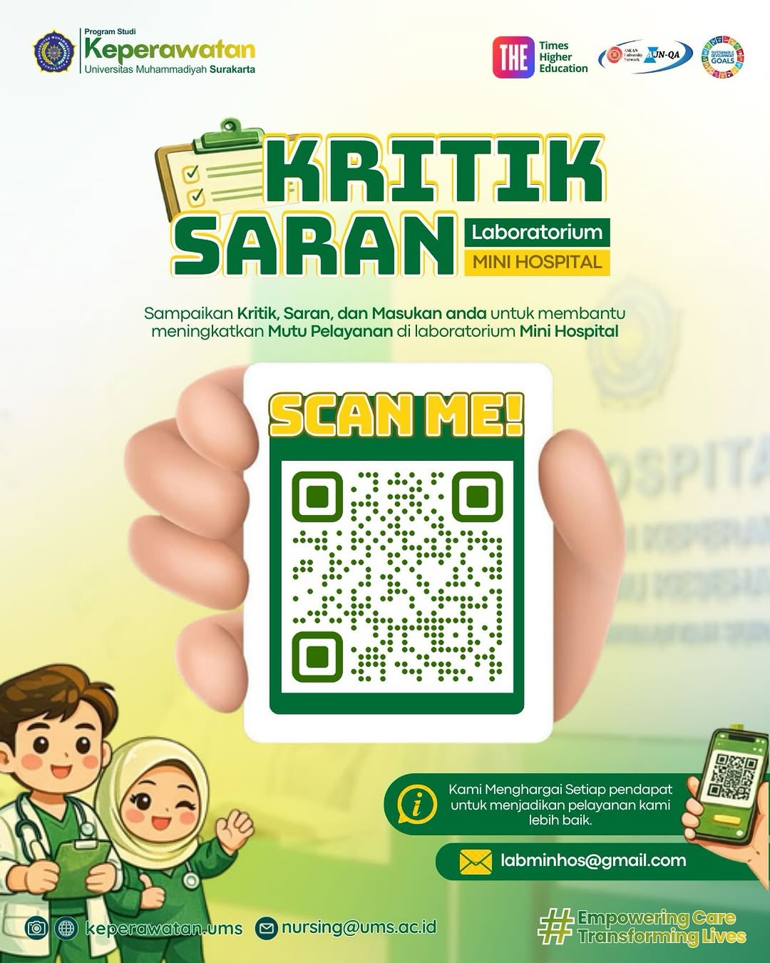 Read more about the article Keperawatan UMS Buka Ruang Kritik dan Saran untuk Pengembangan Laboratorium Mini Hospital