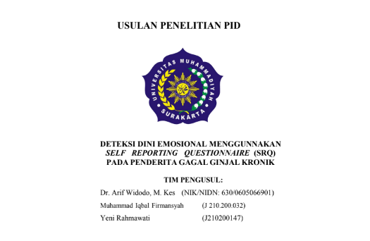 You are currently viewing DETEKSI DINI EMOSIONAL MENGGUNNAKAN SELF REPORTING QUESTIONNAIRE (SRQ) PADA PENDERITA GAGAL GINJAL KRONIK