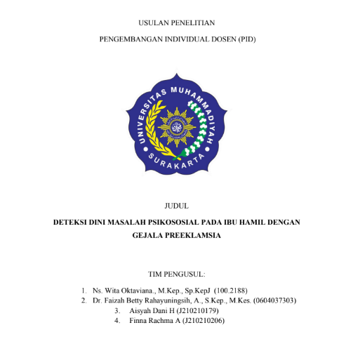 You are currently viewing DETEKSI DINI MASALAH PSIKOSOSIAL PADA IBU HAMIL DENGAN GEJALA PREEKLAMSIA