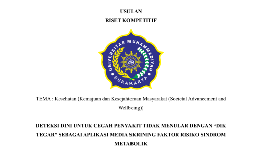 You are currently viewing DETEKSI DINI UNTUK CEGAH PENYAKIT TIDAK MENULAR DENGAN “DIK TEGAR” SEBAGAI APLIKASI MEDIA SKRINING FAKTOR RISIKO SINDROM METABOLIK