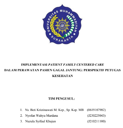 You are currently viewing Implementasi Patient Family Centered Care Dalam Perawatan Pasien Gagal Jantung: Perspektif Petugas Kesehatan