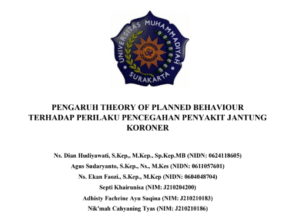 Read more about the article PENGARUH THEORY OF PLANNED BEHAVIOUR TERHADAP PERILAKU PENCEGAHAN PENYAKIT JANTUNG KORONER