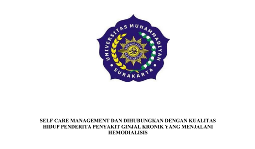 Read more about the article SELF CARE MANAGEMENT DAN DIHUBUNGKAN DENGAN KUALITAS HIDUP PENDERITA PENYAKIT GINJAL KRONIK YANG MENJALANI HEMODIALISIS