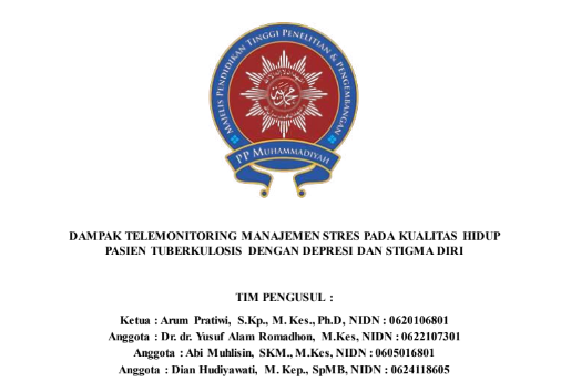 You are currently viewing Telemonitoring Manajemen Stress Sebagai Mekanisme Koping Dan Pengaruhnya Pada Kualitas Hidup Penderita Tuberkulosis Paru Di Komunitas