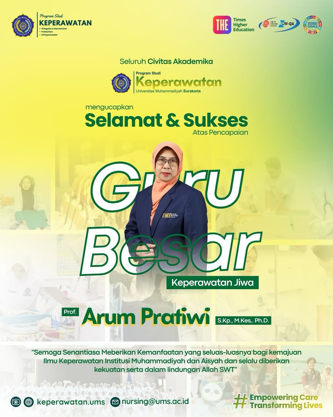You are currently viewing Dedikasi untuk Kesehatan Jiwa: Selamat Atas Gelar Profesor Arum Pratiwi